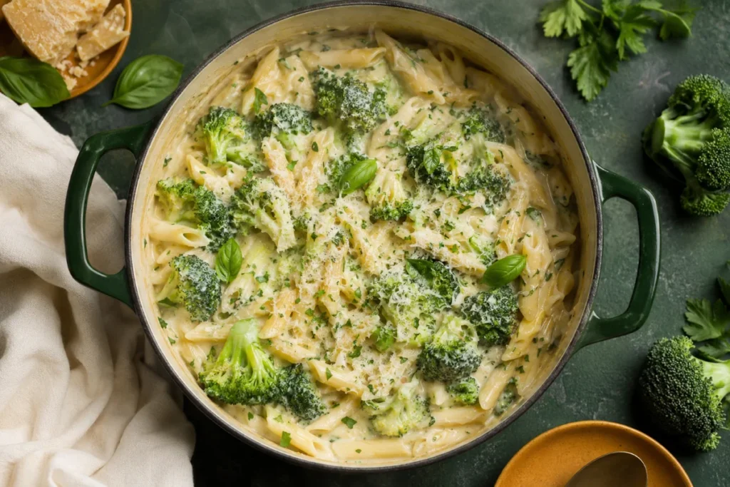 Cremige One Pot Brokkoli Pasta – in nur 30 Minuten aus einem Topf