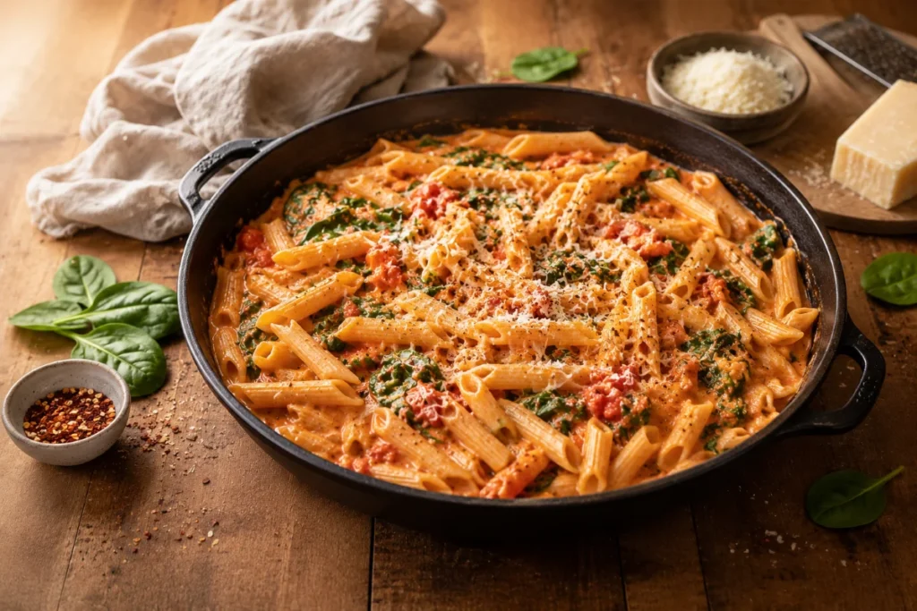 One Pot Pasta Vegetarisch – Cremig & in 30 Minuten fertig