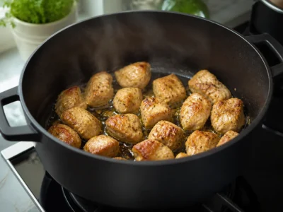 Hähnchen anbraten
