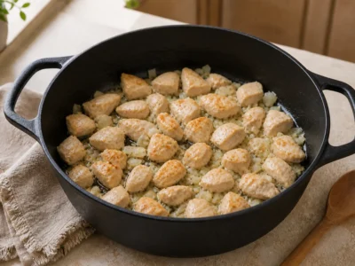 Hähnchen anbraten