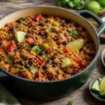 Vegane One Pot Gerichte: mexikanische Reispfanne mit Bohnen